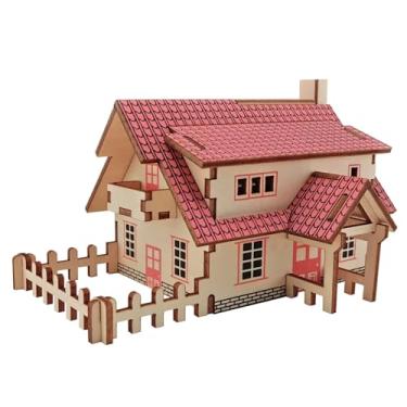 Imagem de MPIUET 3D Puzzles for Adults, Log Cabin DIY Wooden House Model Kits for Adults to Build, Country Cottage Building Model, 3D Jigsaw Brain Teaser Puzzle (Cottage 3D Puzzle C)