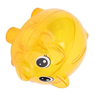 Imagem de GLOGLOW Cofrinho Em Forma de Porco de Plástico Transparente para Banco de Dinheiro para Crianças, Caixa de Economia de Dinheiro Inquebrável, Ferramenta Educacional para Crianças, Caixa de Economia (L)