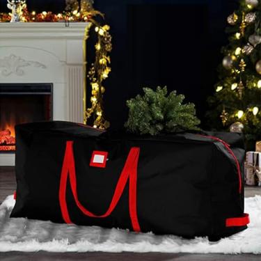Imagem de CYTJHMD Bolsa de armazenamento para árvore de Natal, bolsa de árvore de Natal artificial de tecido Oxford 600D, com alças reforçadas e zíperes duplos, grande recipiente de armazenamento, para férias