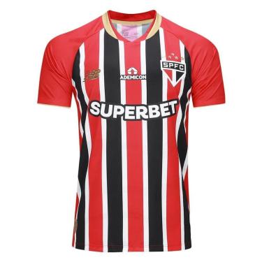 Imagem de CAMISA NEW BALANCE SÃO PAULO F.C II 2025 MASCULINO - JOGADOR - VERM/PTO GGGGG-Masculino