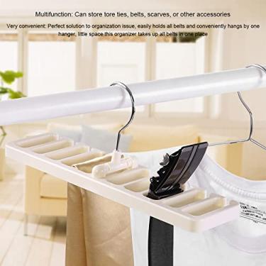 Imagem de GLOGLOW Cabide de Roupas Com 10 Slots para Cinto de Gravata Organizador de Rack para Lenços, Plástico, Cabide de Armário que Economiza Espaço, Rotação de 360 ​​graus, Antiderrapante, Suprimentos de