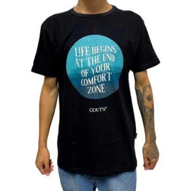 Imagem de Camiseta Couts Clothing Life Begins Masculina - Preto e Azul-Masculino