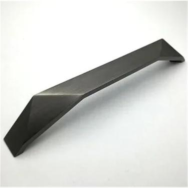 Imagem de HTNAFONI Puxador de porta de armário preto cinza dourado simples puxador de porta de armário de cozinha puxadores de móveis ferragens 1 peça (preto arma 192 mm)
