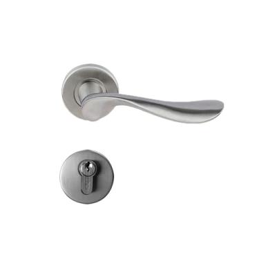 Imagem de Maçaneta de aço inoxidável 304 fechadura interior porta quarto porta hotel banheiro maçaneta de carimbo