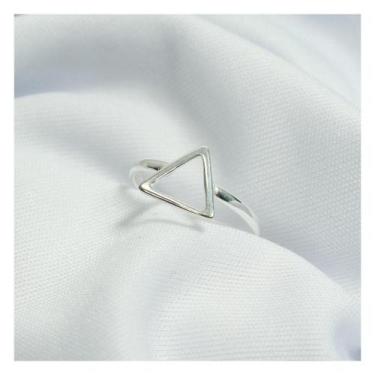 Imagem de Anel Geometrico Triangulo Vazado em Prata 925 Legitima - A Berlocaria,