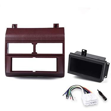 Imagem de ALLGOOD Tampa de painel de instalação de rádio estéreo para carro com adaptador de chicote de fios, compatível com Chevy Blazer Suburban/GMC Suburban Yukon 1992-1994, vermelho