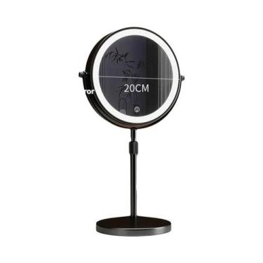 Imagem de Espelho De Maquiagem LED Ajustável De Altura Com Dupla Face, Luz Teles