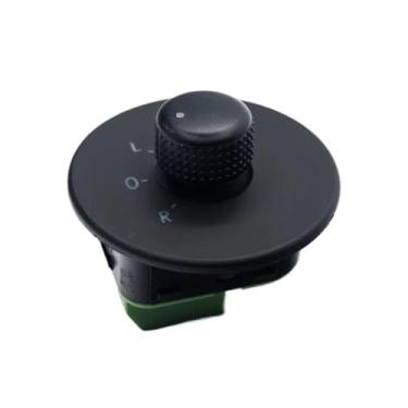 Imagem de Interruptor do botão do espelho retrovisor compatível com VW Polo 3 1997 1998 1999 2000 2001, interruptor de ajuste do espelho retrovisor do carro 6K1 959 565E 6K1959565E