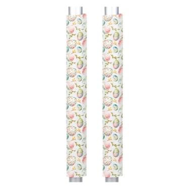 Imagem de Cemfyzoch Conjunto de capas de maçanetas de porta de geladeira, 2 cores, ovos de páscoa, laváveis, capas de maçanetas de geladeira para eletrodomésticos, lava-louças, protetor de micro-ondas, manter