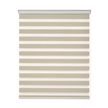 Imagem de Persiana Rolo Zebra Standard Larg 1,20 X Alt 1,60 Bege, Branco, Cinza,