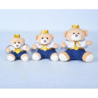 Imagem de Trio De Ursinhos Para Nichos 15cm 20cm 25cm Coroa - Princesa Rei- Avia