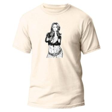 Imagem de Camiseta Básica Algodão Premium Estampa Digital GTA Girl DTF - Pavesi,