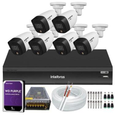 Imagem de Kit 6 Cameras de Segurança Intelbras 1220b Full Color 1080p Dvr Imhdx 