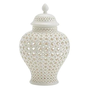 Imagem de WeiLaiKeQi Pote de Gengibre de Cerâmica com Tampa, Pote Universal para Armazenamento, Decoração para Casa, branco1