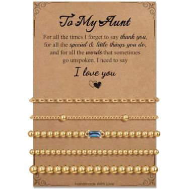 Imagem de Pulseiras de elos de ouro presentes para mulheres: pulseira empilhável banhada a ouro 14K na moda fina delicada elos cubanos conjuntos de joias presentes para mulheres amigas mãe filha irmã, 6.7