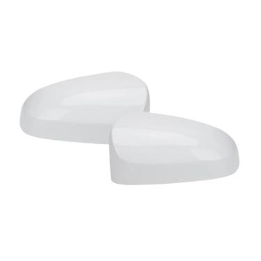 Imagem de Tampa do espelho retrovisor compatível com toyota corolla 2014 2015 2016 2017 modelo espelho retrovisor lateral invólucro acessórios para carro(2pcs White)