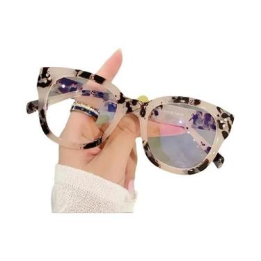 Imagem de Óculos Ópticos Retros Unissex Com Armações Quadradas E Lentes Transpar