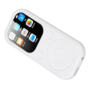 Imagem de Zopsc 128GB MP3 Player Com Bluetooth 5.4 Music Player Portátil Embutido HiFi Speaker Voice Recorder 2.01in E-book, Branco (32g pequeno cartão de memória)