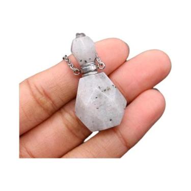 Imagem de Colar De Cristal De Quartzo Rosa E Ametista Com Frasco De Perfume, Dif