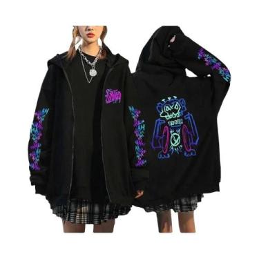 Imagem de Moletom Unissex Oversized Com Estampa De Graffiti Do Jinx Da Arcane, J