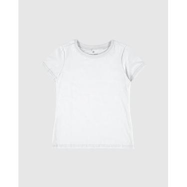 Imagem de Blusa Infantil Menina Decote Redondo Em Algodão Malwee Kids, Branco, 1