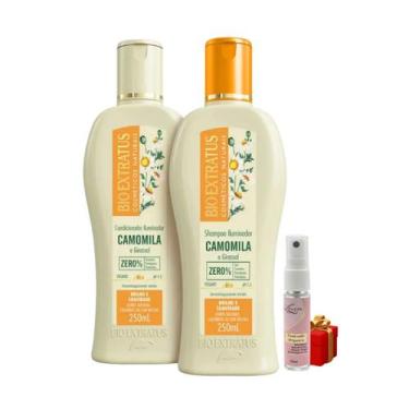 Imagem de Kit Camomila 1 Shampoo 1 Condicionador 250ml Bio Extratus + Presente L