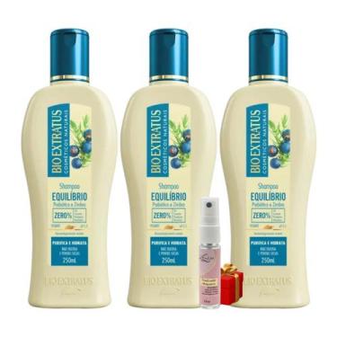 Imagem de Kit 3 Shampoo Equilibrio 250 ml Bio Extratus + Presente Lourre 15ml - 