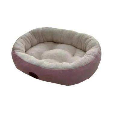 Imagem de Cama Oval De Pelúcia Para Cães E Gatos, Almofada Lavável Para Todas as