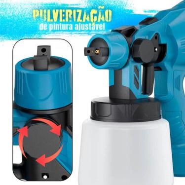 Imagem de Pistola de Pintura Elétrica 127V Pulverizadora com Reservatório 1000ml