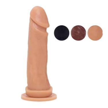 Imagem de Prótese Maciça Com Ventosa 17 X 4,2Cm Brinquedo Adulto Realista Dildo Consolador MVN227 (PRETO)