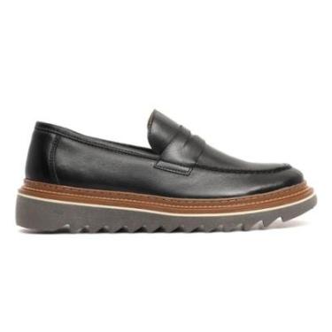 Imagem de Sapato Masculino Casual Couro Loafer Tratorado Mocassim-Masculino