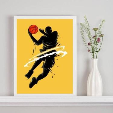 Imagem de Quadro Decorativo Jogador De Basquete 45X34Cm
