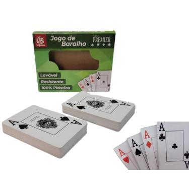 Imagem de Jogo de baralho Baralho Duplo 100% Plástico 108 Cartas Lavável Resiste