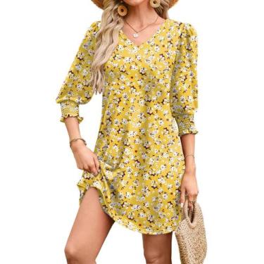 Imagem de Vestido de verão WIHOLL 2025 com decote em V e manga 3/4 para mulheres