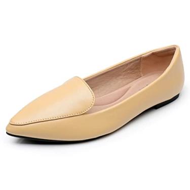 Imagem de VenusCelia Tênis feminino Funkier sem salto, Trigo PU, 37