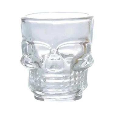 Imagem de Copo De Shot Em Formato De Caveira De Cristal Transparente Para Vinho,