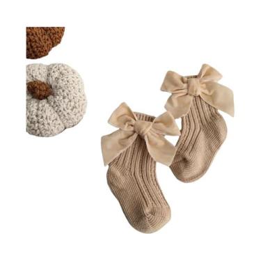 Imagem de Meias De Inverno Para Meninas, Grossas E Quentes, De Algodão Tricotado
