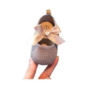Imagem de Sapatos De Princesa Para Bebês Recém-nascidos, Sola De Borracha Com La