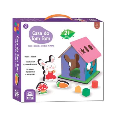 Imagem de Brinquedo Infantil Casa Do Tom Tom Em Madeira 21 Peças - Nig 0476
