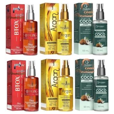 Imagem de Óleo Reparador de Pontas (6 und) 2 Coco - 2 Argan - 2 Btox Mary Life