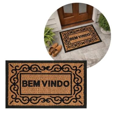Imagem de Yangzi - Tapete Capacho Bem-Vindo Premium 40x60cm Moldura Emborrachada Antiderrapante