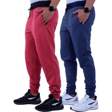 Imagem de Kit 2 Calças Masculina MXD Conceito Moletom Slim Fit Cores Cor:;Tamanho:GG;Gênero:Masculino-Masculino