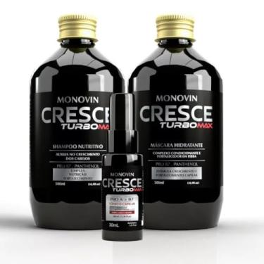 Imagem de kit Turbomax Crescimento Capilar, Shampoo 500ml, Máscara 500ml e Tônico 30ml