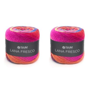 Imagem de YarnArt Lana Fresco 100% fio de lã – Peso fino/esportivo (#2) – 3,52 oz (100 g) / 415 jardas (380 m) por bola – Fio de tricô e crochê de fibra natural macia para suéteres, xales, roupas (2, 8113)