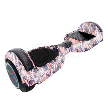 Imagem de Hoverboard Infantil Skate Elétrico Adesivado America Led USA