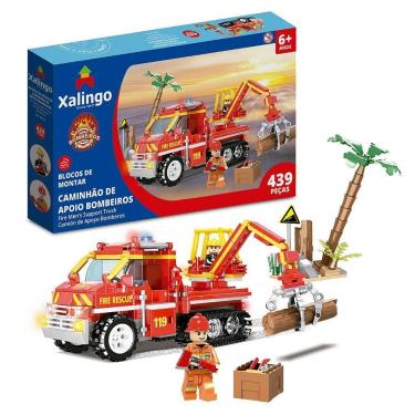 Imagem de Blocos De Montar Bombeiros Caminhão De Apoio 439 Peças Blocos De Montar Caminhão De Apoio 439 Peças