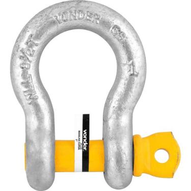 Imagem de Manilha p/ cabo de aço 1/4" curva pesado galv Vonder Plus