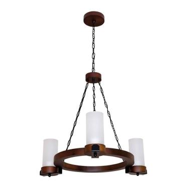 Imagem de Lustre Muller Country Redondo 3 Lâmpadas Envelhecido 1103e