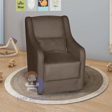 Imagem de Poltrona para Amamentação Glamour com Almofada Marrom