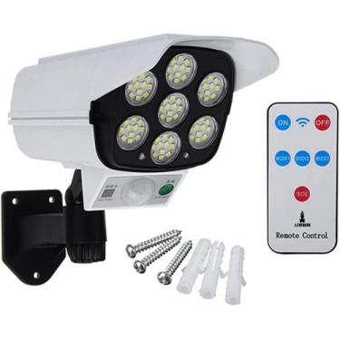 Imagem de Super Kit 2 Luminárias Solar Camera Falsa Controle 42 Leds - Sweet Hom